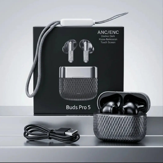 Buds Pro 5 – Premium Wireless Bluetooth Earbuds | High-Quality Sound & Deep Bass